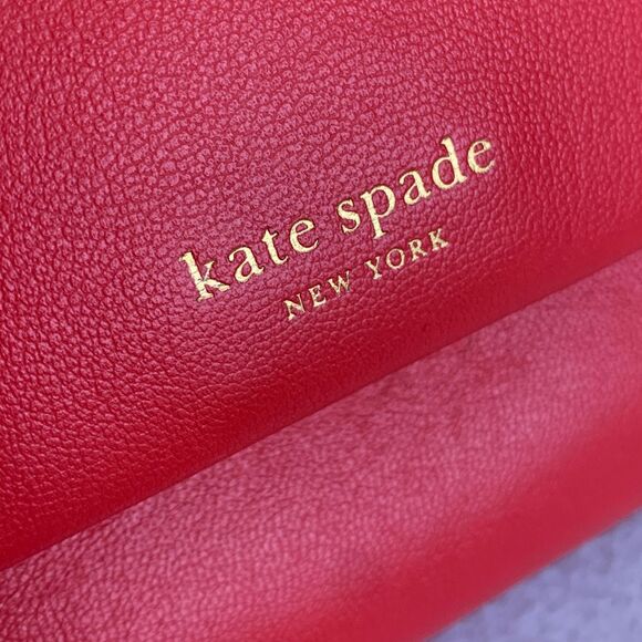 Kate Spade Grace Convertible Shoulder Bag Red Leather Small Flap Shoulder Bag - Picture 5 of 15